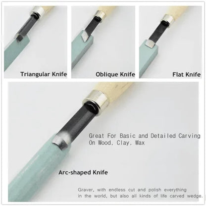 Professional wood carving chisel set