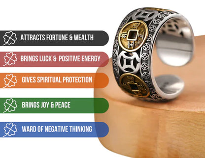 RIZHEST™ Five Emperors Coin Ring